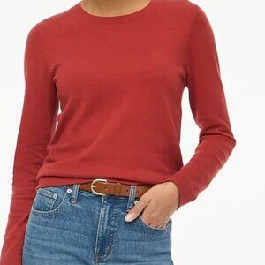 J. Crew Factory Wool Cotton Blend Teddie Sweater in Autumn Blaze